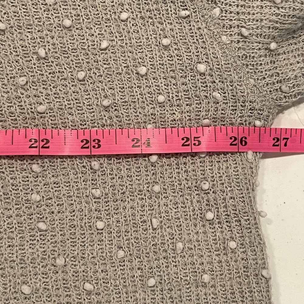 Fab'rik Women's Large Gray Textured Dotted Cropped Sweater‎ Top - Picture 7 of 8